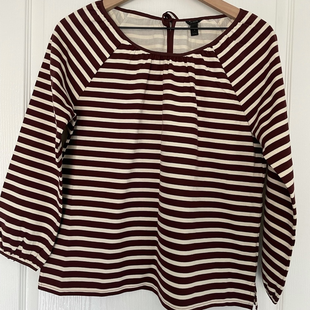 J. Crew Stripped Long-Sleeve with tie